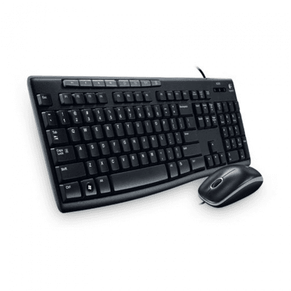 LOGITECH KIT TECLADO Y MOUSE MK200 MULTIMEDIA USB COLOR NEGRO N/P: 920-002716 ( Regreso a Clases )