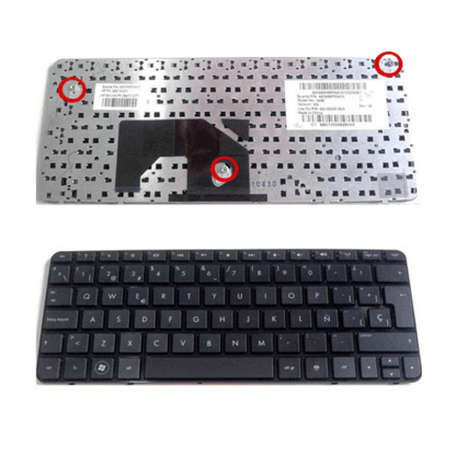 HP TECLADO TEC117 N/P: AENM6P00110 CON FRAME EN ESPAÑOL COLOR NEGRO PARA HP MINI 210 SERIES, 210-1000 SERIES, 210-1129LA N/P: 588115-071, 594711-071, 590526-071, 590527-071, AENM6P00110, HM133330AQA02, SN6102-2EA, AENM6P00410, SG-35300-2EA