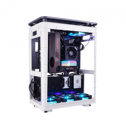 IN WIN GABINETE ALICE COLOR GRIS, ATX MICRO-ATX, MINI-ITX PCI E X 8 MONTAJE VERTICAL N/P: IW-ALICE-GRY