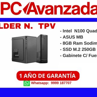 Computadora TPV_MINI54: Celeron Quad N100 4 CORES, SSD 250GB, 8GB RAM DDR4, GABINETE ACTECK MINI SLIM  ( Ideal Puntos de Venta )