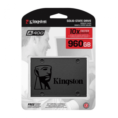 KINGSTON DISCO DURO SSD 960GB A400 SATA 3, 2.5 PULG READ 550MB/s WRITE 350MB/s, 10X FASTER N/P: SA400S37/960G