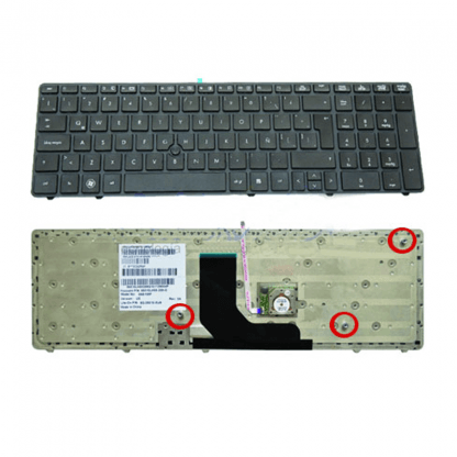 HP TECLADO TEC327 N/P: 641180-A81 CON FRAME EN ESPAÑOL COLOR NEGRO PARA HP PROBOOK 6560B, ELITEBOOK 8560P N/P: 55012NV00, 9Z.N6GSF.413