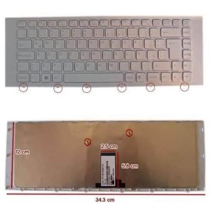 SONY TECLADO TEC499 BLANCO SONY VAIO  VPC-EG CON MARCO vpc-eg, pcg-61911u, PCG-61A11U