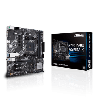 TARJETA MADRE ASUS  A520M-K PRIME CHIPSET A520 SOCKET AM4 2XDDR4 VGA, HDMI , M2, USB 3.0 MICRO ATX