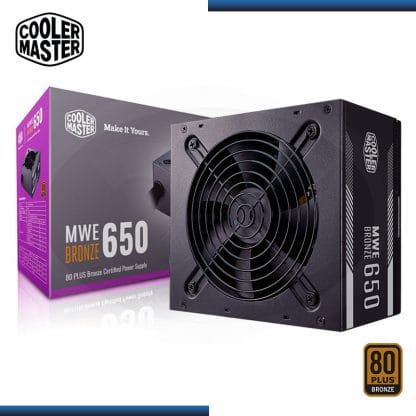 COOLER MASTER FUENTE DE PODER 650W MWE 80 PLUS BRONZE N/P: MPE-6501-ACAAW-3BUS