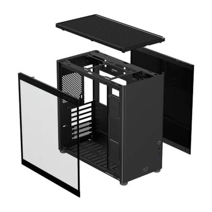 BALAMRUSH GABINETE ERIS JET GI985 VENTANA CRISTAL TEMPLADO,  M-ATX /M-ITX RGB, USB 3.0, 1 USB C, COLOR NEGRO N/P: BR-934947 - Imagen 2