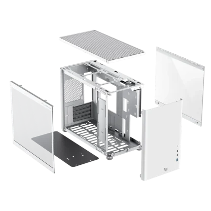 BALAMRUSH GABINETE ERIS FROST (BLANCO) GI985 VENTANA CRISTAL TEMPLADO,  M-ATX /M-ITX RGB, USB 3.0, 1 USB C, COLOR BLANCO N/P: BR-935647 - Imagen 2